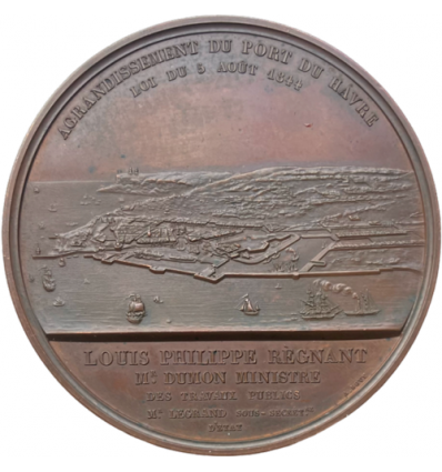 Louis Philippe I, agrandissement du port de Havre par Bovy 1844