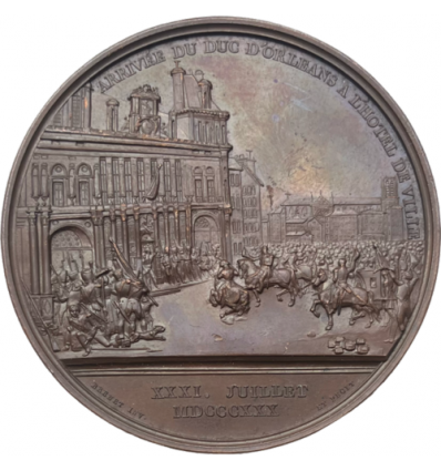 Arrivée du duc d'Orléans à l'hôtel de ville de Paris par Brenet 1830