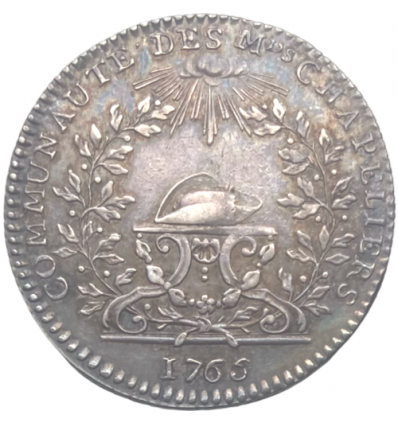 Jeton Louis XV corporation des chapeliers 1765