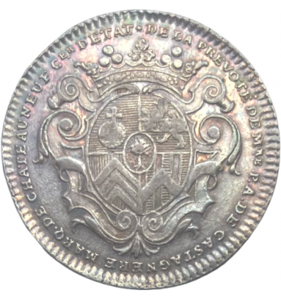 Jeton aux armes de Pierre-Antoine de Castagnère, prévôt des marchands de Paris 1721