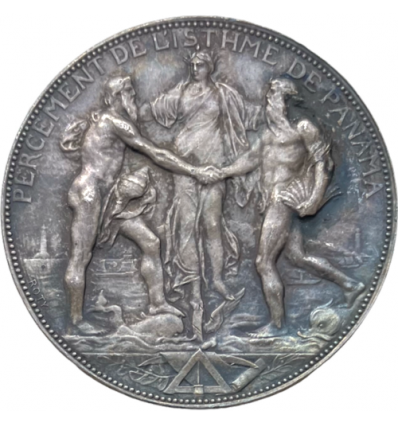 Canal de Panama, souscription pour le percement de l'isthme par Roty 1880