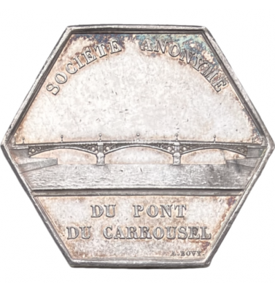 Jeton société anonyme du pont du Carrousel 1837