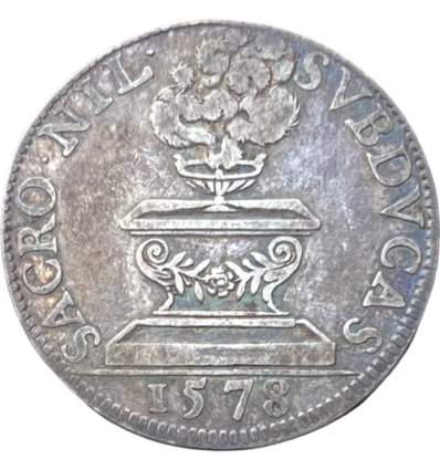 Hainaut Français, ville d'Avesnes, jeton aux armes de Bracques 1578