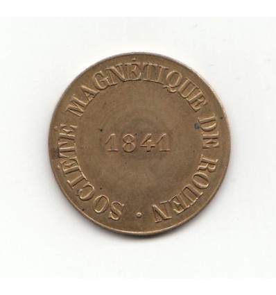 Jeton société magnétque de Rouen 1841