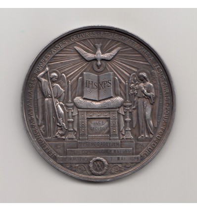 Médaille de baptême, première communion et confirmation 1898