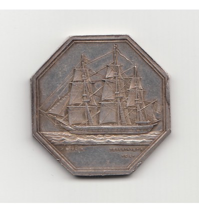 Jeton compagnie d'assurances maritimes du Havre 1850