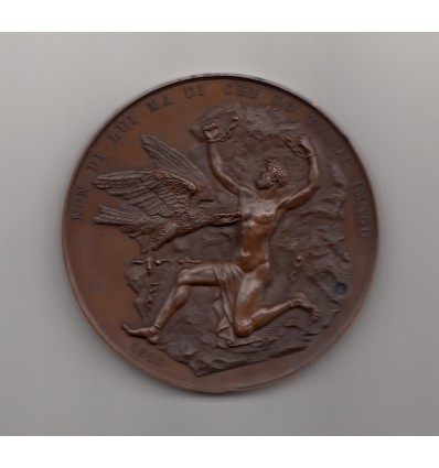 Italie médaille exil de Napoléon I à Sainte-Hélène 1816