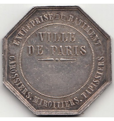 Jeton corporation des carrossiers, miroitiers et tapissiers de Paris 1853