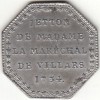 Jeton aux armes de Madame la Maréchal de Villars 1734