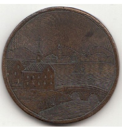 Louis XVI médaille artisanale gravée " paysage breton " 1793