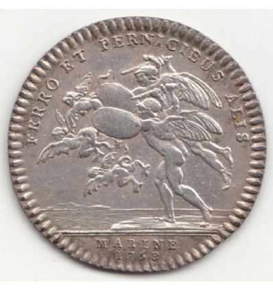 Jeton Louis XV marine 1758