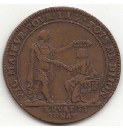 Jeton aux armes de Benoît-Palamèdes Baudinot, maire de Dijon 1680