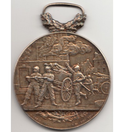 Médaille de pompiers, ville de Saint-Nazaire par Adolphe Lavée  1902
