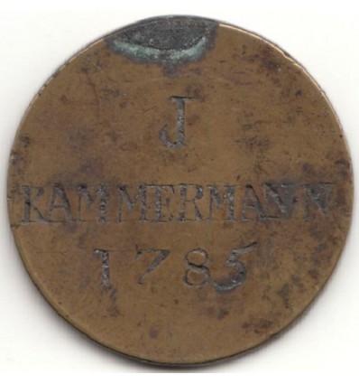 Jeton de corporation Louis XV, J. Kammermann 1785