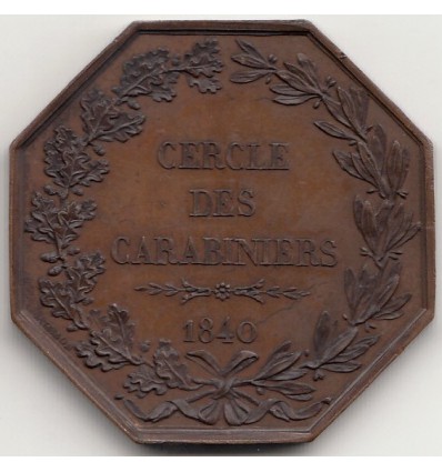 Jeton cercle des carabiniers de Paris, prix d'adresse 1840