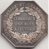 Jeton Approvisionnement de Paris, charpente sciage et charbonnage réunis 1840