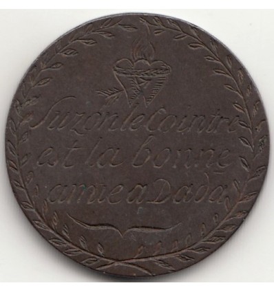 Médaille de fiançailles gravée s.d. ( fin XVIII ème - début XIX ème )