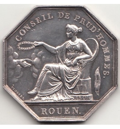 Jeton Napoléon I conseil des prud'hommes de Rouen 1813