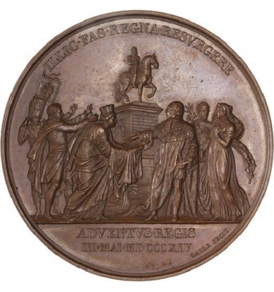Entrée de Louis XVIII à Paris par Galle 1814