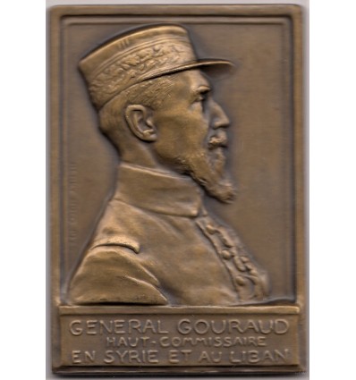 Liban-Syrie, portrait du général Gouraud par Henri Nocq 1923