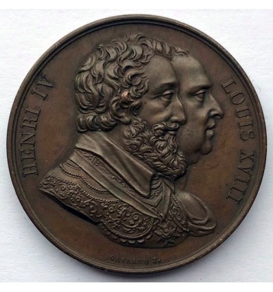 Louis XVIII, rétablissement de la statue de Henri IV 1817