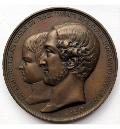 Louis Charles Philippe Raphaël d'Orléans et de Louis-Philippe Albert d'Orléans par Borrel 1842