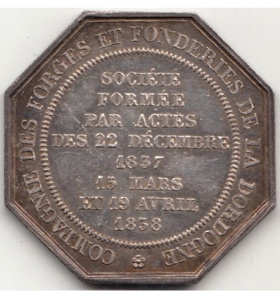 Jeton Louis Philippe I Forges et fonderies de la Dordogne 1838